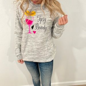 Oversized Crew Neck Hoodie - Size Small